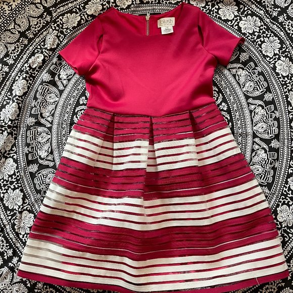 Blush by US Angels Fuchsia and White semi-formal Girls Dress Size 12 - Picture 1 of 4